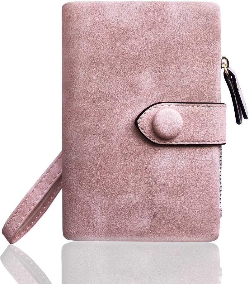 AOXONEL Women's Small Bifold Leather wallet Rfid blocking Ladies Wristlet with Card holder id window Coin Purse - Image 5