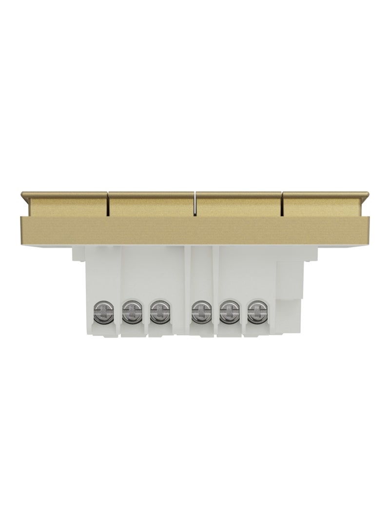 Schneider Electric AvatarOn C switch with Fluorescent Locator 2 way 4 gang 16AX 250V wine gold E8734L2F_WG - Image 2