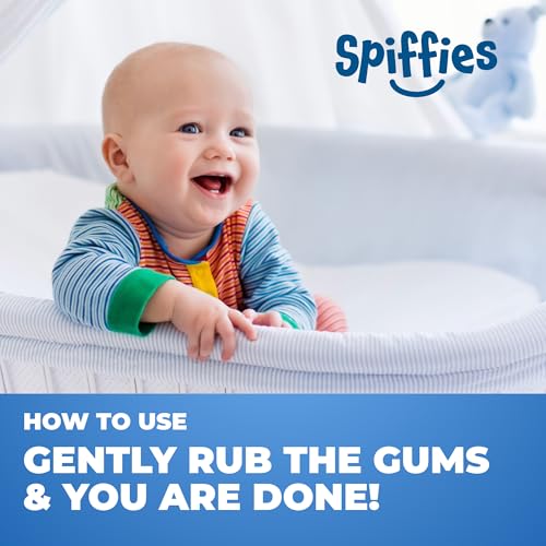 Spiffies Baby Teeth Wipes - Grape Flavor, Xylitol-Enriched Baby Gum Cleaner & Dental Wipes for Teething Relief and Teeth Cleaning - Safe for Infants & Toddlers, 20 Count (Pack of 6) - Image 4
