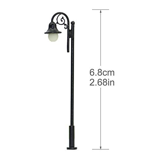Evemodel LYM39 10pcs Model Railway Train Lamp Post 6.8cm or 2.68inch Street Lights HO OO Scale LEDs New - Image 4