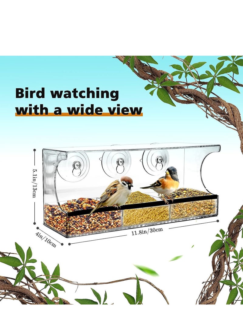 SYOSI أطعم الطيور للنوافذ مع أكواب شفط قوية طعام للخارج منزل شفاف لمشاهدة حماية من السناجب - Image 5