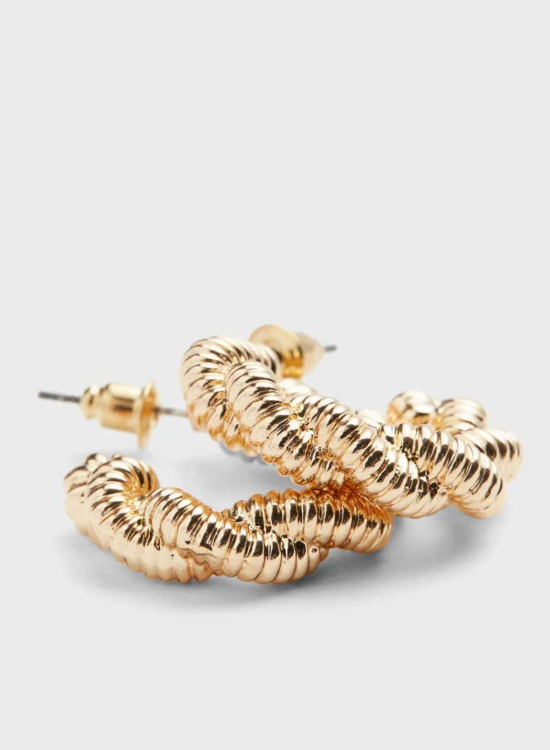 H&M Braided Hoop Earrings