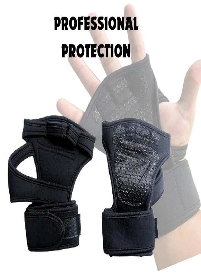 قفازات تمارين رياضية من Svaan مع دعم للمعصم، وحشوة سيليكون، وحماية لليدين أثناء رفع الأثقال والتدريب المتقاطع، أسود (مقاس كبير) - Image 5