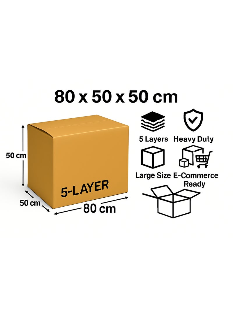 cardboard carton box whith dimensions :80cm in legnth,50cm in width and 50cm in hieght 5ply (3) - Image 3
