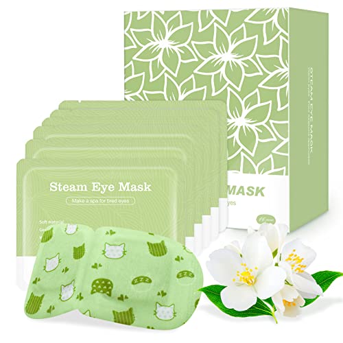 Jekeno Steam Eye Mask, 16 Packs Eye Masks for Dry Eyes, 40-60 Minutes Self Moist Warm Compress Heated Disposable Mask for Sleep, Spa Relaxing Trip Gifts, Travel Essentials for Women Men - Image 1