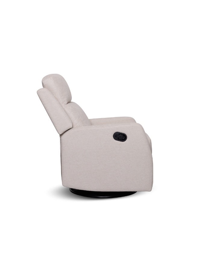 Rotai Diana Single Seater Manual Recliner Chair | Recliner Sofa with Glide & Swivel Base | Plush Cushioning, Durable Fabric & 2 Years Warranty (BEIGE) - Image 4