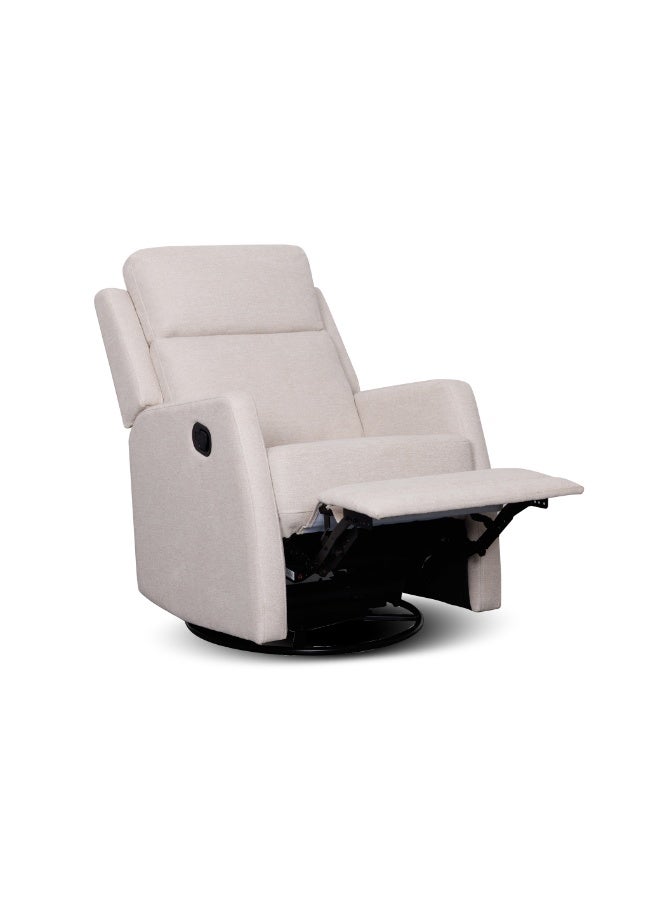 Rotai Diana Single Seater Manual Recliner Chair | Recliner Sofa with Glide & Swivel Base | Plush Cushioning, Durable Fabric & 2 Years Warranty (BEIGE) - Image 2