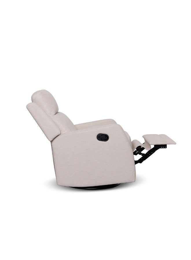 Rotai Diana Single Seater Manual Recliner Chair | Recliner Sofa with Glide & Swivel Base | Plush Cushioning, Durable Fabric & 2 Years Warranty (BEIGE) - Image 5