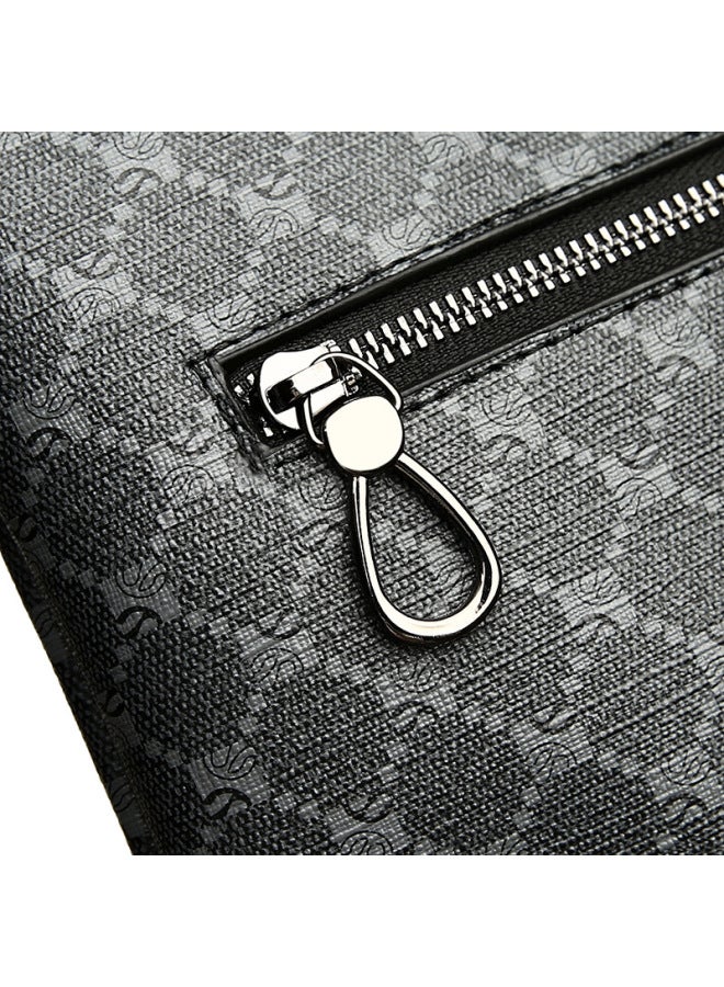 Handbag Men's Soft Leather Fashionable Large Capacity Clutch Bag Envelope Bag Men's Clamp Bag Clutch Bag Mobile Phone Bag-Color:661 Large  - Image 4
