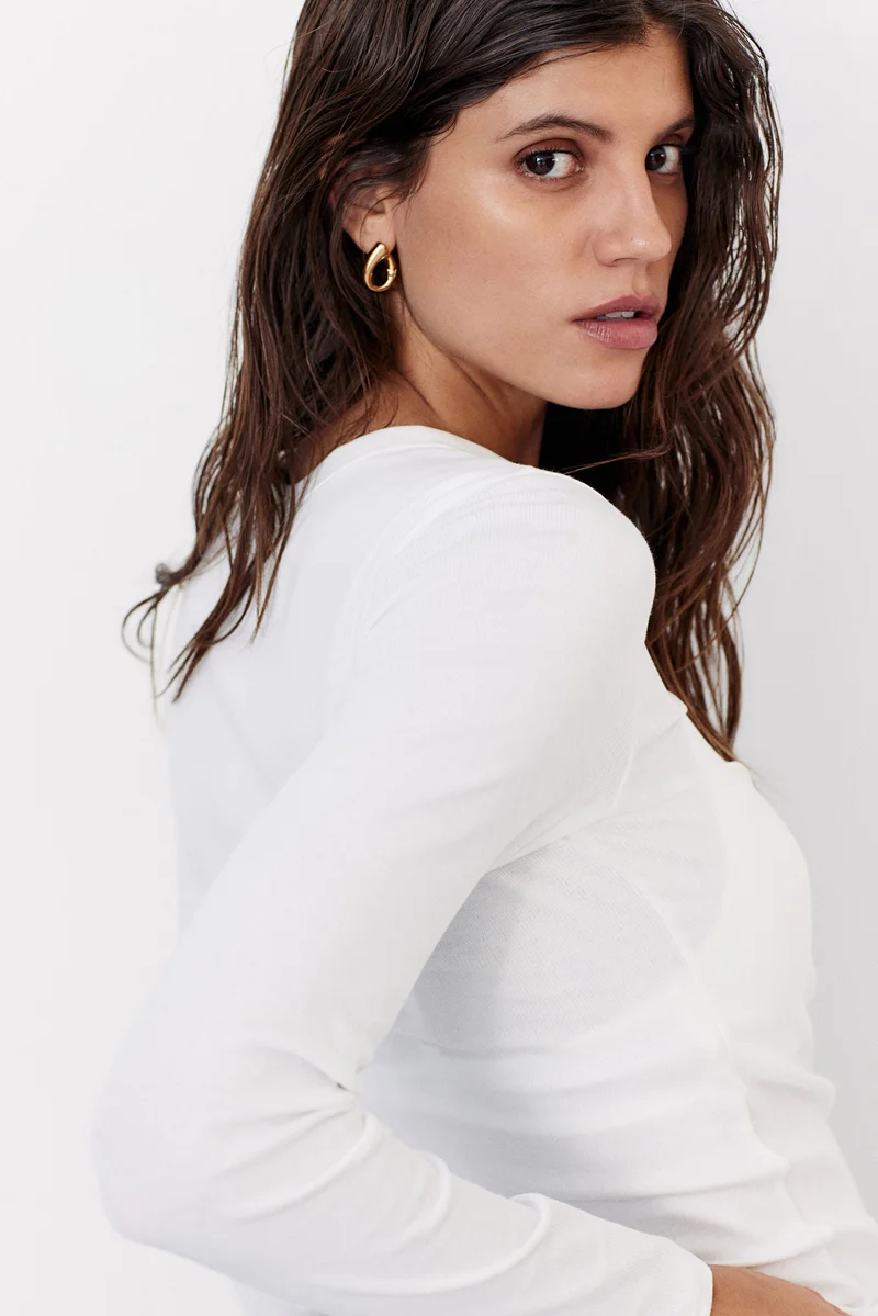H&M MAMA Ribbed jersey top