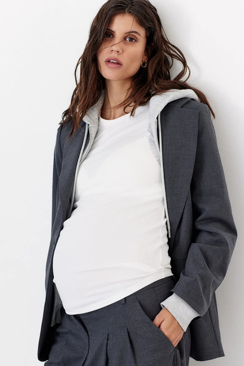 H&M MAMA Ribbed jersey top