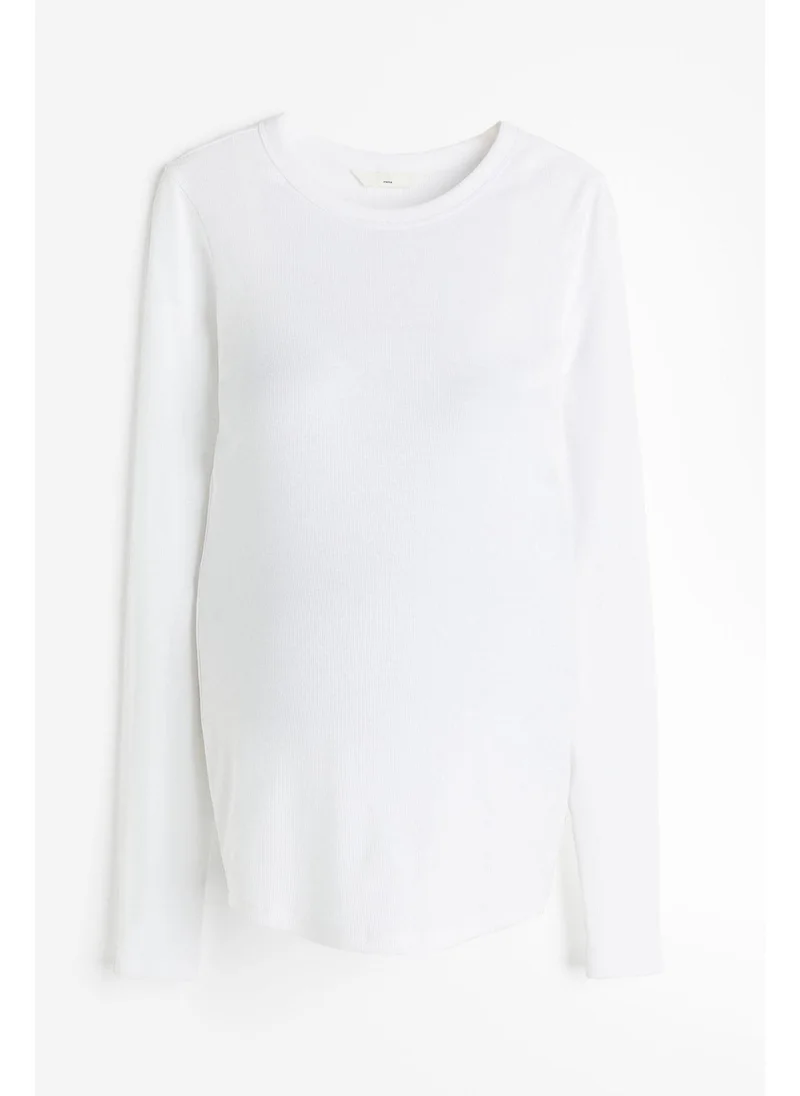 H&M MAMA Ribbed jersey top