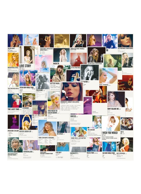 50-Piece Taylor Swift Cute Vinyl Waterproof Sticker