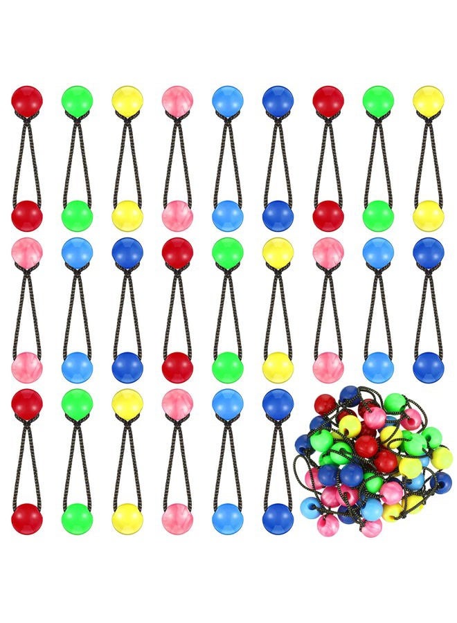 Jutom 24 Pieces Hair Tie Balls 20mm Bubble Ponytail Holders for Girls Double Bead Bubble 80s 90s Hair Balls Tie Elastic Accessories for Baby Toddler(Cute Color) - Image 1