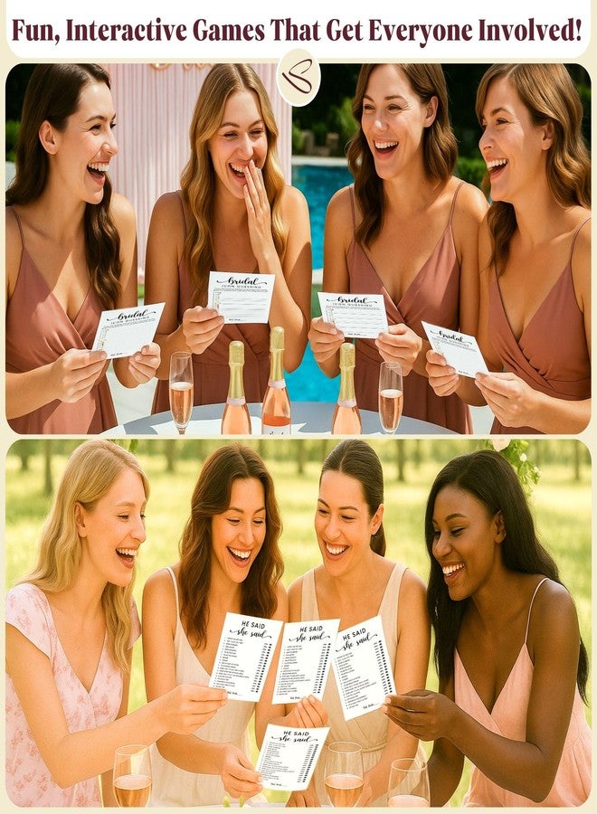 Stofinity Hilarious Bridal Shower Games 30 Guests - Funny Wedding Games For Reception Decorations, Find The Guest Bingo Game, Would She Rather Bridal Shower Activities - Image 4