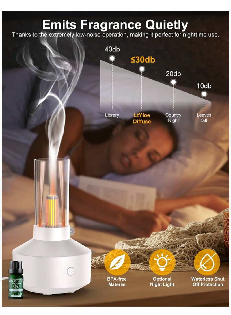 SYOSI Essential Oil Diffuser, Ultrasonic Diffusers for Essential Oils, Silent Aromatherapy Mini Humidifier with Mood Light, Cool Mist Diffuser with Waterless Auto Shut-Off Protection for Home, Office - Image 3