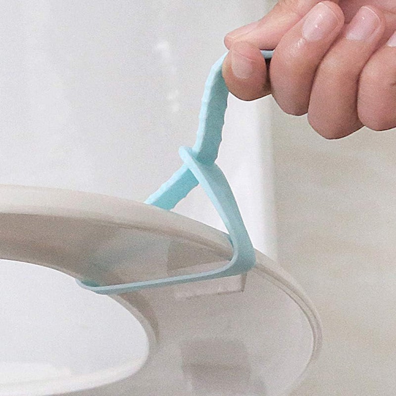 Newvent® مشبك رفع غطاء المرحاض 2 قطعة | شريط رفع غطاء المرحاض للحمام | حامل رفع غطاء المرحاض السيليكوني ذاتي اللصق بدون لمس (متعدد الألوان) - Image 3