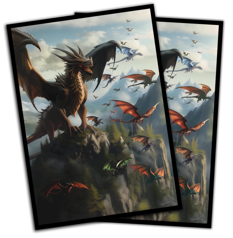 Digital Sorcery Studio Unstoppable Relentless Dragon Game Card Sleeves 102 Pack Compatible with MTG and Other TCGs UrDragon Commander Decks Premium Standard Card Sleeves for Magic The Gathering - Image 2