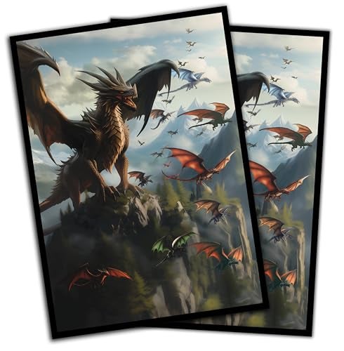 Digital Sorcery Studio Unstoppable Relentless Dragon Game Card Sleeves 102 Pack Compatible with MTG and Other TCGs UrDragon Commander Decks Premium Standard Card Sleeves for Magic The Gathering - Image 1