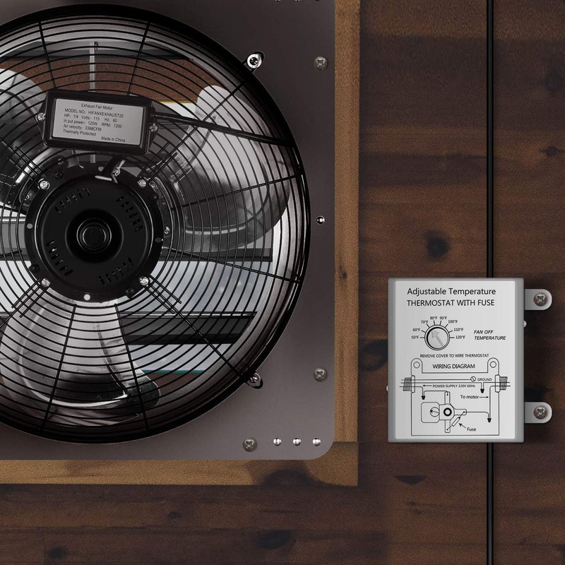 iPower ترموستات قابل للتعديل والبرمجة iPower مع فيوز لاستبدال ترموستات مراوح العلية البيضاء 1 حزمة - Image 4