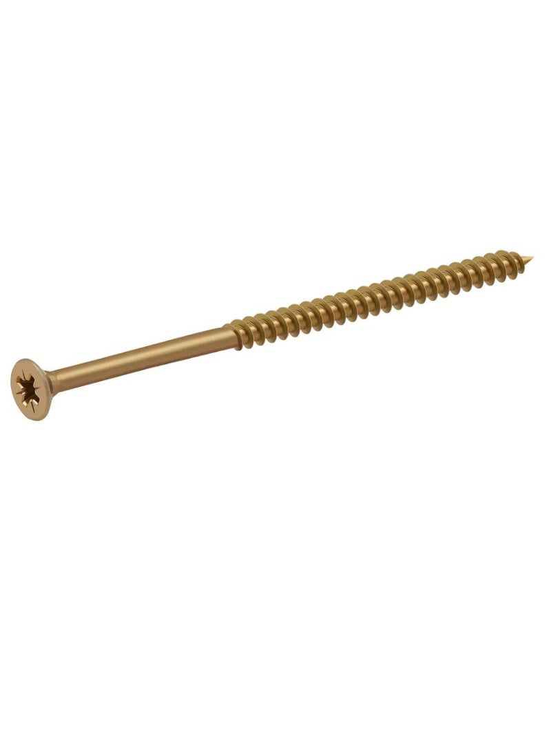 Zinc Plated Carbon Steel Wood Screw Pack 5 X 90 Mm 100 Piece