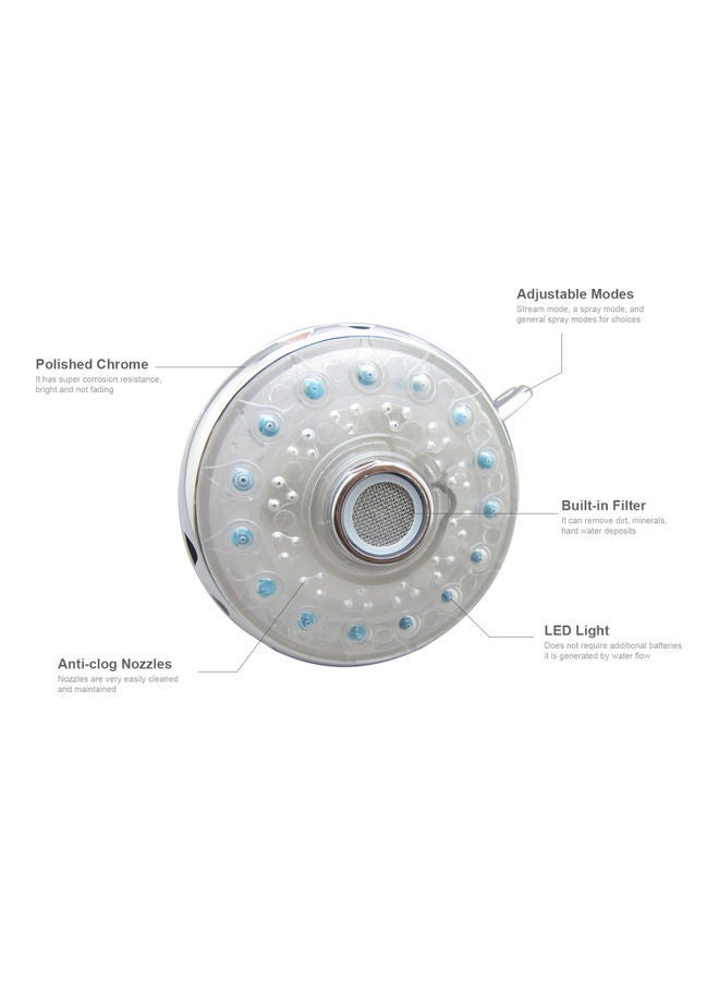 NIBEMINENT Color Changing LED Shower Head Silver 10x8x8cm  - Image 3