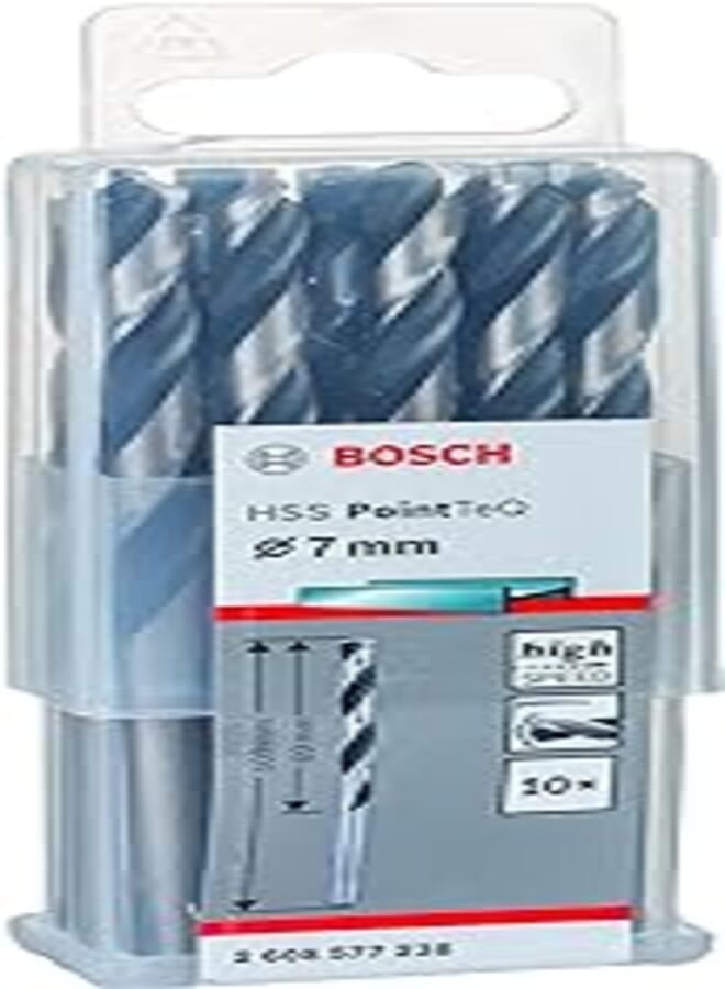 Bosch 2608577238 Metal Twist Drill HSS PointTeQ DIN 338", 7 x 69 x 109 mm