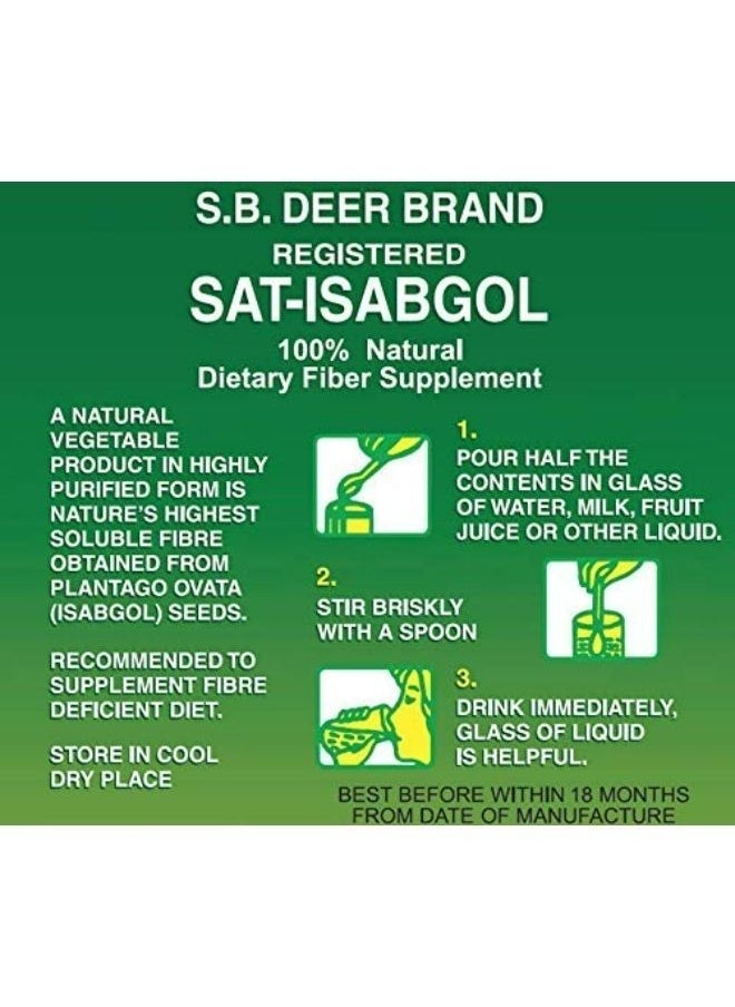 S.B. DEER BRAND - Sat Isabgol Powder Pure Psyllium Husk 50g - Image 1