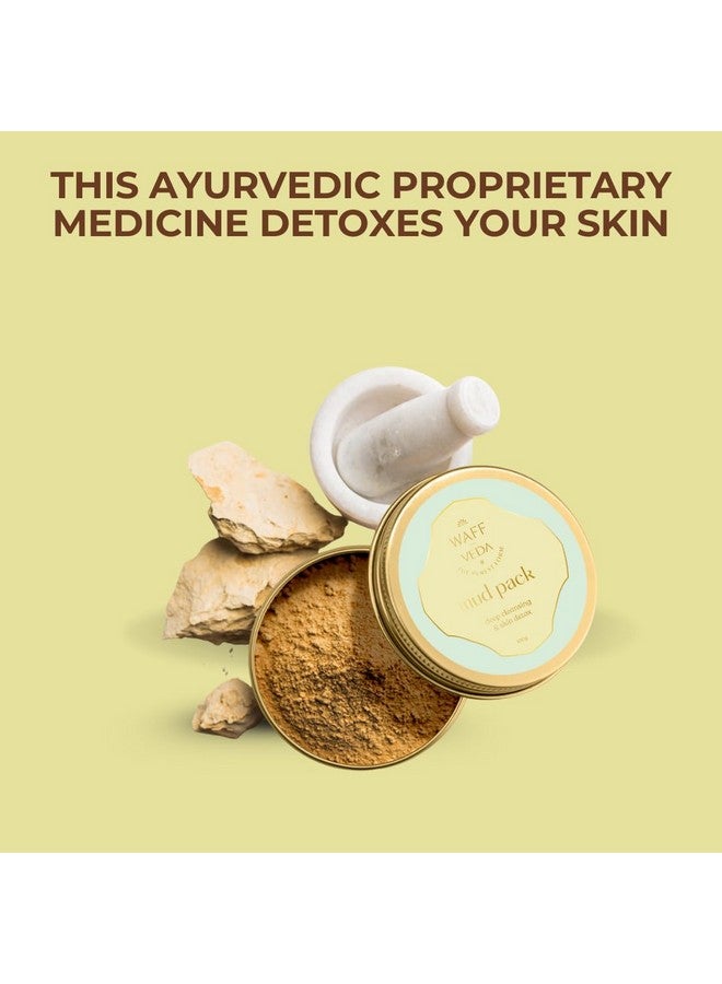 WAFF Ayurvedic Mud Face Pack - Detox & Brightening Face Mask for Acne-Free, Glowing Skin | Oil Control, Pore Cleansing | 100g for Men & Women - Image 5