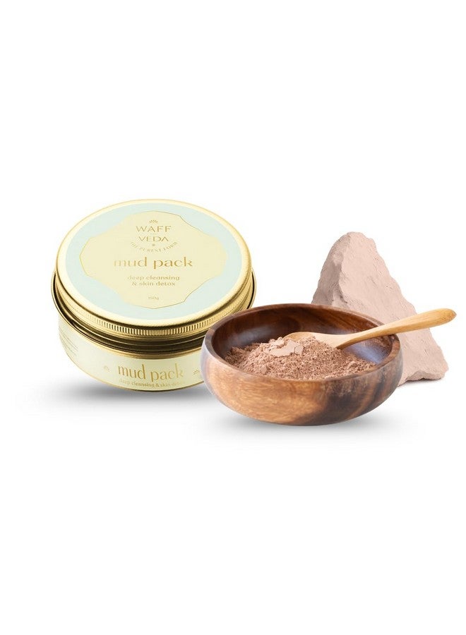 WAFF Ayurvedic Mud Face Pack - Detox & Brightening Face Mask for Acne-Free, Glowing Skin | Oil Control, Pore Cleansing | 100g for Men & Women - Image 1