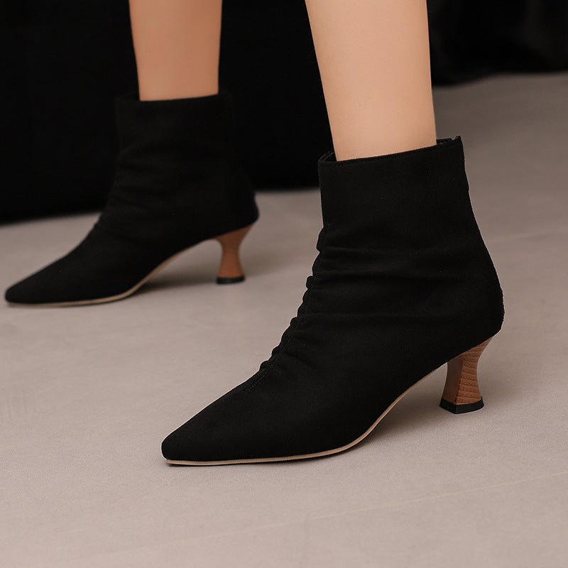 Wish Source Comfortable Low Heel Women'S Shoes Winter 40-50 Plus Size Pointed Low All-Match Women'S Shoes - Image 4