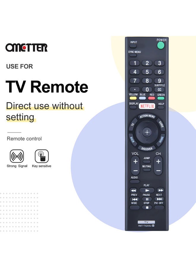 OMETTER RMT-TX200U For Sony Remote Control 4K HDR HD TV RMF-TX200E RMF-TX200P RMF-TX200B RMF-TX201U XBR-55X700D XBR-49X700D Controller