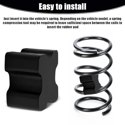 CHAR YONG Rubber Coil Spring Booster Spacers - Heavy Duty Rubber Front Coil Spring Spacers for Car Coil Spring Boosters 1.5" Thick,Suspension Height of Vehicle By Increasing Compression Force Spring,4Pack - Image 4
