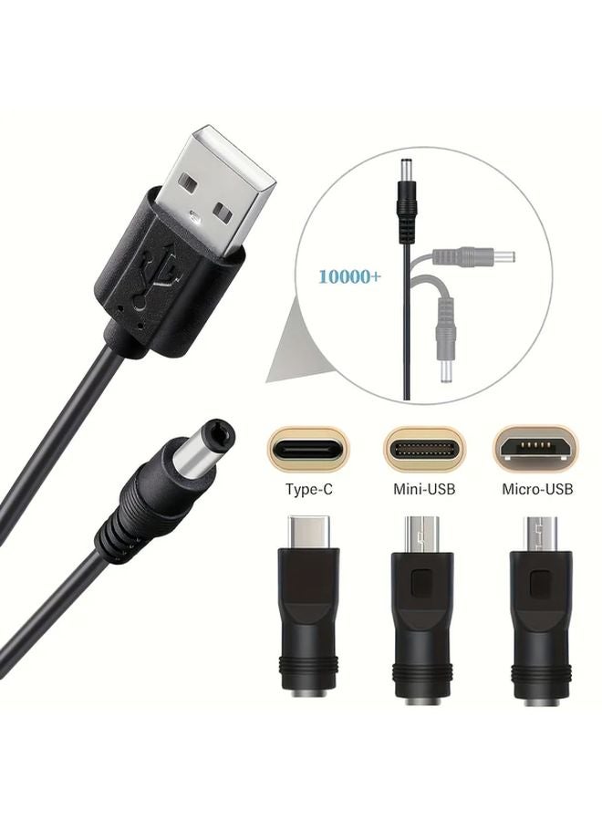 Black 11 in 1 Multifunctional USB Charging Cable Set with 11 Interchangeable Connectors - Image 5