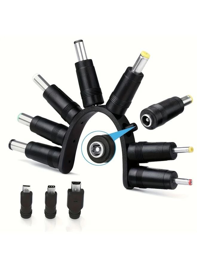 Black 11 in 1 Multifunctional USB Charging Cable Set with 11 Interchangeable Connectors - Image 4