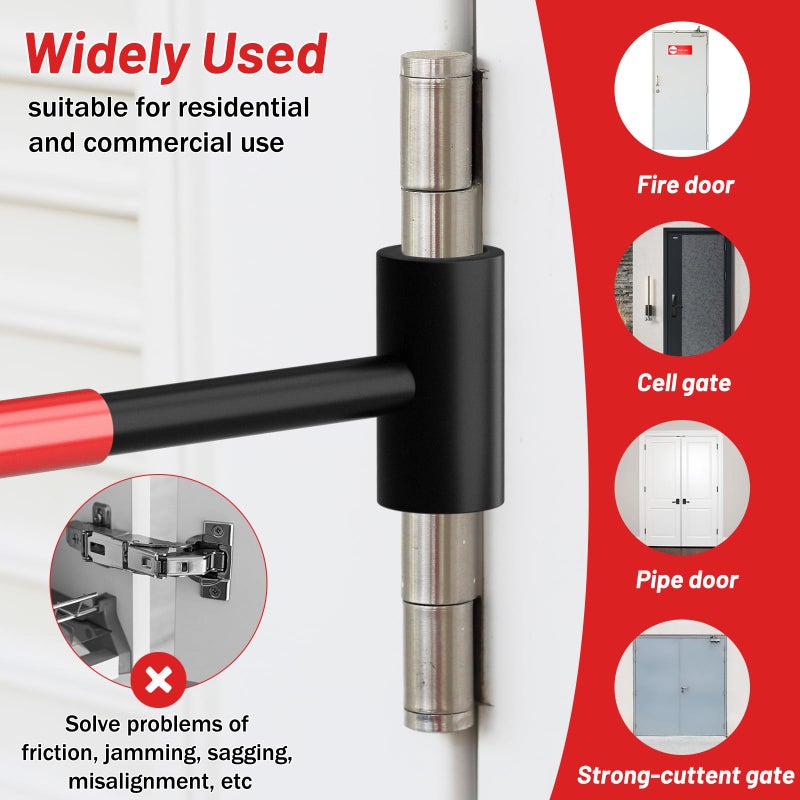 LIFFEE 4-in-1 Door Hinge Adjustment Tool, Hinge Gap Adjusting Wrench, Door Repair Kit for Residential and Commercial, Heavy Hinges Wrench Bender Set with Rubber Grip, Cabinet Alignment Fits 14mm-25mm Hings - Image 5