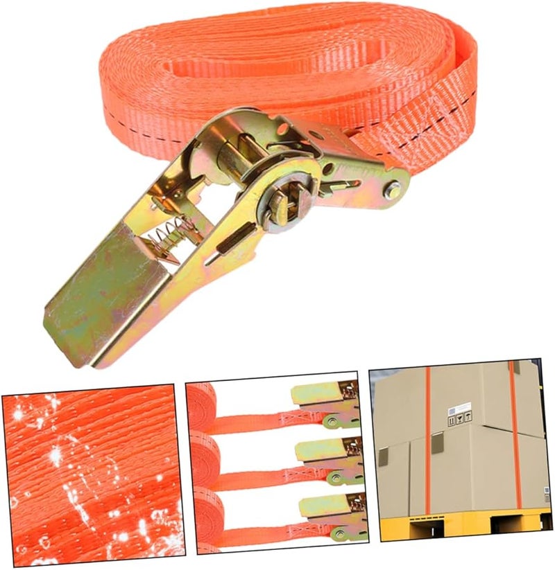 Heavy Duty Ratchet Tie Down Strap 2 Inch x 27 Ft for Cargo Trailer Boat Kayak - Image 3