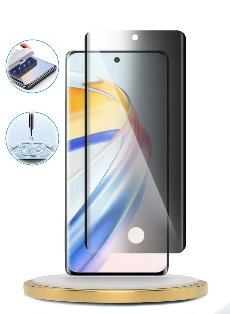 دبليو تيك هونر X9b 5G 2023 حامي شاشة زجاجي مقوى للخصوصية من الأشعة فوق البنفسجية بغطاء كامل للحماية من الزجاج المقسى (MSGUCP) - شفاف - Image 5