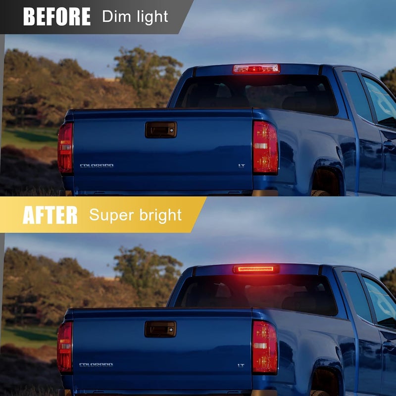 BORDAN Third Brake Light LED Fit for 1999-2007 Chevy Silverado GMC Sierra 1500 2500 3500 HD Classic, Red Cargo Lamp Rear 3rd Brake Lights Accessories High Mount Stop Light - Image 3