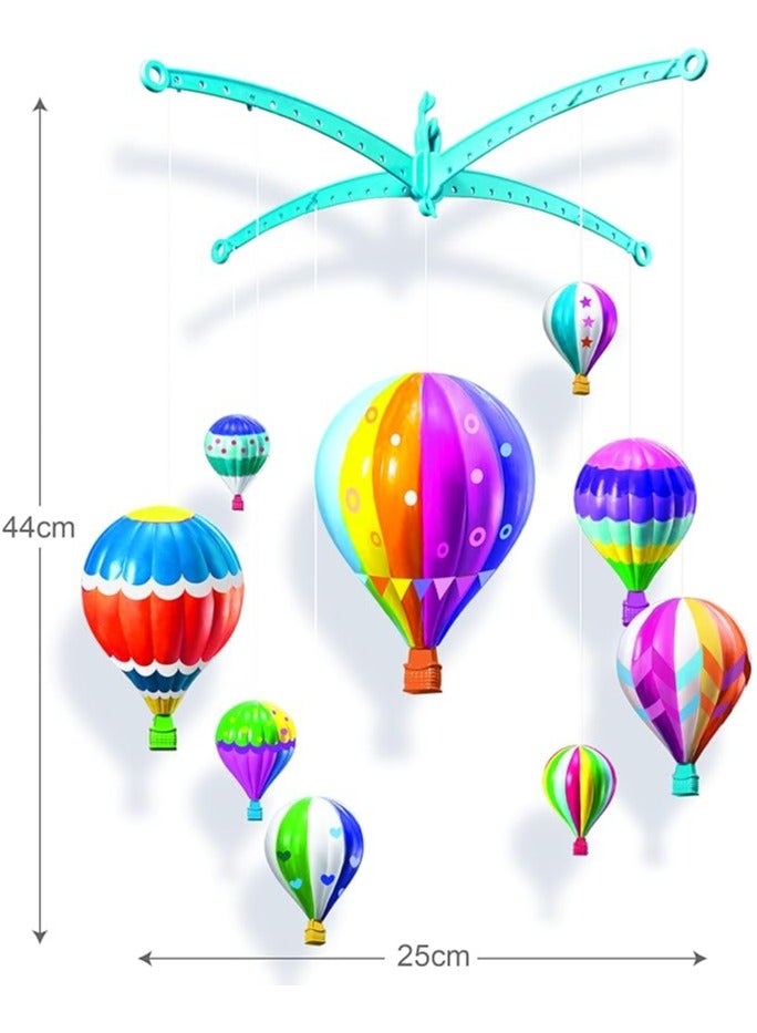 4M KidzMaker Hot Air Balloons Mobile Craft Kit – Paint & Assemble 9 Colorful Balloons with Mobile Hangers, Stickers & Fishing Line for DIY Room Décor, Creative STEM Gift for Kids Aged 5+ | 00-04791 - Image 3