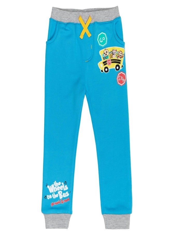 CoComelon JJ Infant Baby Boys Fleece 2 Pack Jogger Pants Blue/Gray 12 Months - Image 4