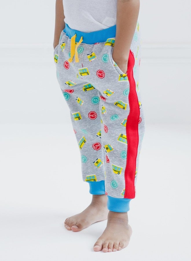 CoComelon JJ Infant Baby Boys Fleece 2 Pack Jogger Pants Blue/Gray 12 Months - Image 2