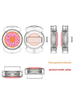 Suitable For Apple Airtag Anti-lost Wear Velcro Shoelace PC Waterproof Protective Shell Single Beam Patch-Color:Transparent Donut (Q95G)