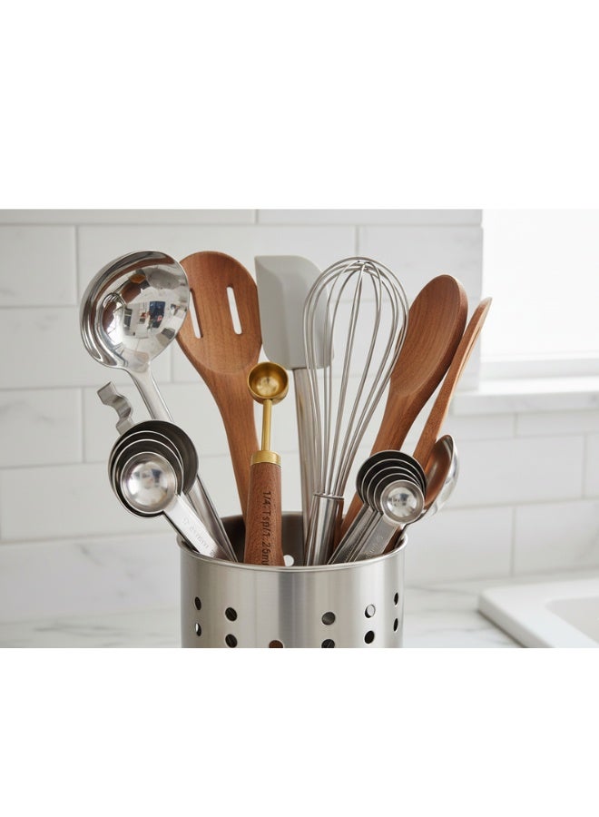 Precision measuring spoon 1/4 tsp/2.5 ml - Copper and stainless steel spoon with wooden handle for spices, sugar, baked goods, and liquids - Premium kitchen measuring tool - Image 2