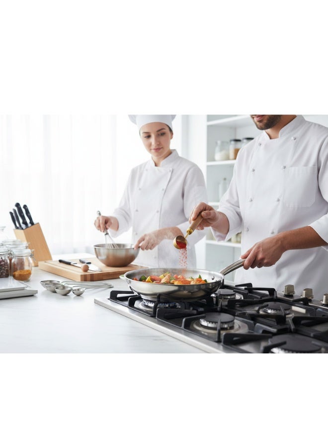 Precision measuring spoon 1/4 tsp/2.5 ml - Copper and stainless steel spoon with wooden handle for spices, sugar, baked goods, and liquids - Premium kitchen measuring tool - Image 3