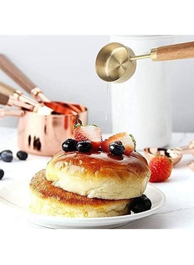 Precision measuring spoon 1/4 tsp/2.5 ml - Copper and stainless steel spoon with wooden handle for spices, sugar, baked goods, and liquids - Premium kitchen measuring tool - Image 5