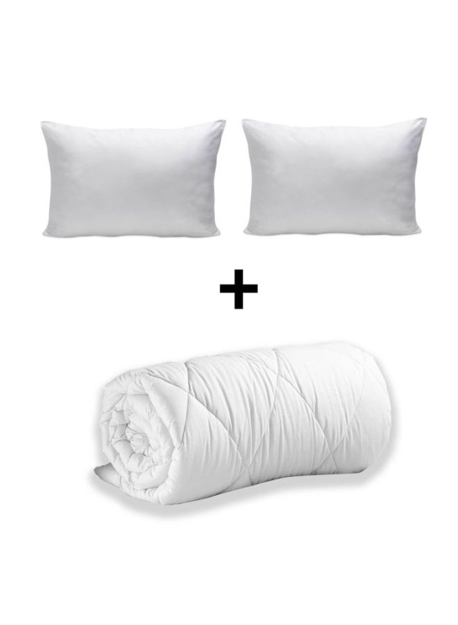 Kunzita Home Double bed quilt with two pillows (240x260)cm - Image 1