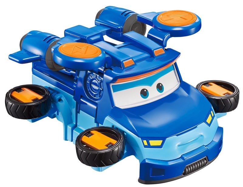 SUPER WINGS Super Wings 5 Inch Transformer Toys Leo Action Figure, Transforming Airplane to Robot, Season 5 New Character, Fun Toy Plane for 3 4 5 Years Old Boys Girls, Preschool Birthday Gift for Kids, Blue  - Image 3