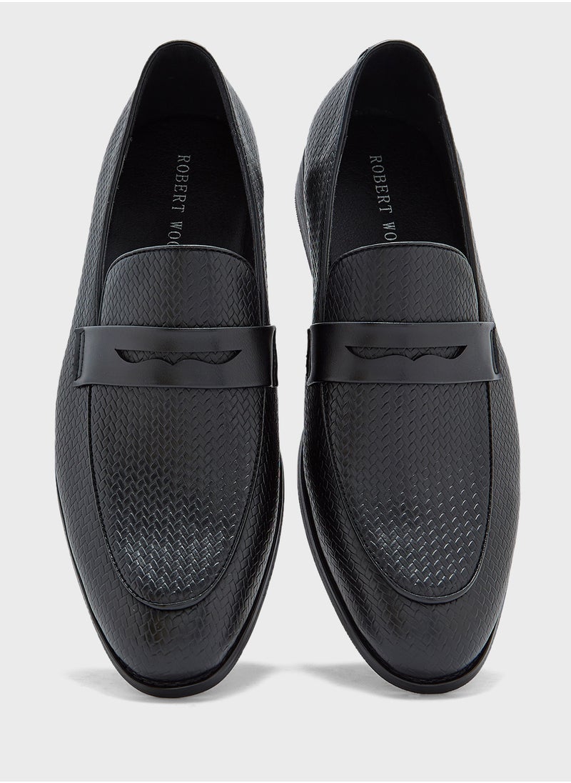 Robert Wood Weave Detail Formal Loafers  - Image 4