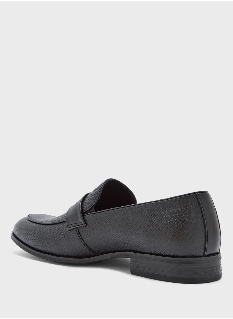 Robert Wood Weave Detail Formal Loafers